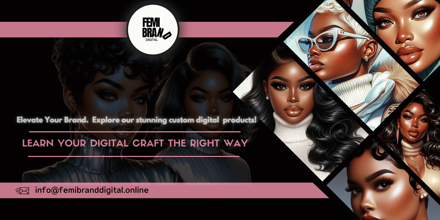 Femi Brand Digital | Luxe AI Avatars, Art & Branding for Women Creators